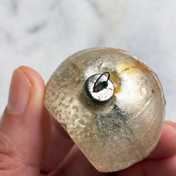 Vintage Lot 3 Glass Indent Unsilvered BALL STAR Feather Tree Christmas Ornament - Picture 6 of 7